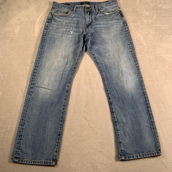 Lucky Brand Other - Lucky Brand Jeans Mens 34x30 Light Blue 221 Original Straight Distressed‎ Denim
